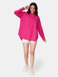 Fab Star Comfort Drop-Shoulder Sleeves Oversized Cotton Casual Shirt
