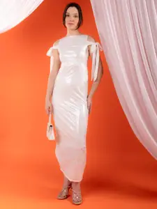 Stylecast X Hersheinbox White Sequined Party Dress