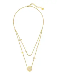 Cerruti 1881 Stone-Studded Stainless Steel Layered Necklace