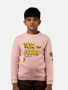 BAESD Boys Tom & Jerry Printed Cotton Pullover Sweatshirt