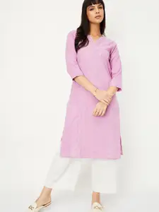 max Ethnic Motifs Embroidered Thread Work Kurta