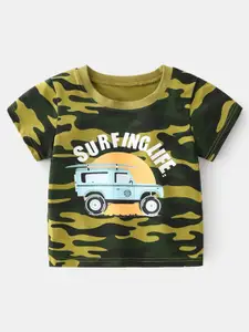 StyleCast Boys Printed Camouflage Round Neck T-shirt
