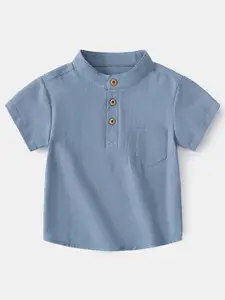 StyleCast Boys Pure Cotton Henley Neck Pockets T-shirt