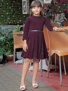 Hunny Bunny Girls Fit & Flare Dress With Belt