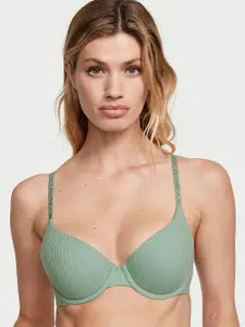 Victoria's Secret The T-shirt Self Design Lightly Padded T-shirt Bra With All Day Comfort