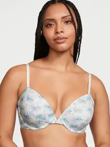 Victoria's Secret Floral Printed Lightly Padded Everyday Bra With All Day Comfort