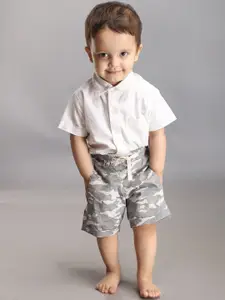 Biglilpeople Boys Camouflage Printed Cotton Shorts
