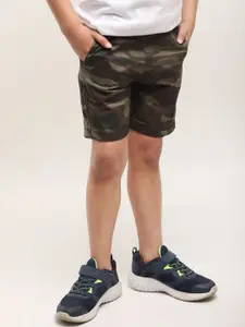 Biglilpeople Boys Camouflage Printed Cotton Shorts