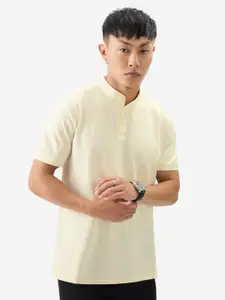 The Souled Store Men Mandarin Collar T-shirt