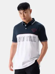 The Souled Store Typography Superman Printed Polo Collar T-shirt