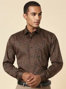 Allen Solly Spread Collar Full Sleeves Printed Slim Fit Cotton Formal Shirt