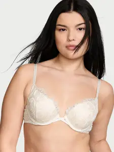 Victoria's Secret Dream Angels Boho Floral Embroidery Push-Up Bra With All Day Comfort