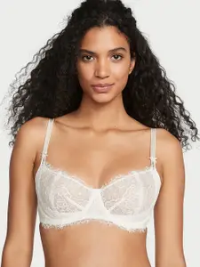 Victoria's Secret Dream Angels Floral Lace Underwired Balconette Bra With All Day Comfort