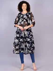 HIGHLIGHT FASHION EXPORT Floral Printed A-Line Midi Dress