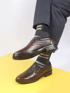 FAUSTO Men Genuine Leather Formal Slip On Shoes