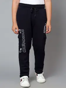 Cantabil Boys Typography Printed Mid-Rise Track Pant