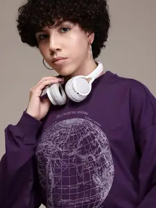 The Roadster Lifestyle Co. Printed Relaxed Sweatshirt