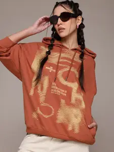 The Roadster Lifestyle Co. Printed Hooded Sweatshirt