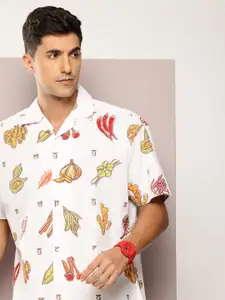 Kook N Keech Relaxed Fit Printed Drop-Shoulder Sleeves Pure Cotton Casual Shirt