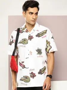 Kook N Keech Relaxed Fit Printed Drop-Shoulder Sleeves Pure Cotton Casual Shirt