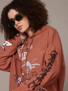 The Roadster Lifestyle Co. Printed Hooded Sweatshirt