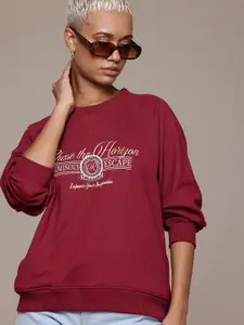 The Roadster Lifestyle Co. Women Printed Sweatshirt
