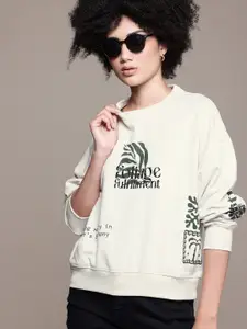 The Roadster Lifestyle Co. Printed Pullover Sweatshirt