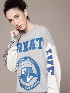 The Roadster Lifestyle Co. Printed Relaxed Sweatshirt