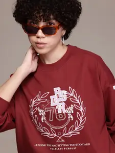 The Roadster Lifestyle Co. Printed Pullover Sweatshirt