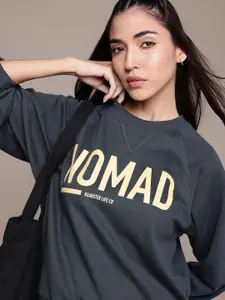 The Roadster Lifestyle Co. Printed Relaxed Sweatshirt