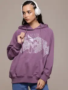 The Roadster Lifestyle Co. Printed Hooded Sweatshirt
