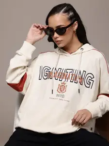 The Roadster Lifestyle Co. Printed Hooded Sweatshirt