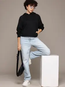 The Roadster Lifestyle Co. Women Hooded Relaxed Fit Sweatshirt