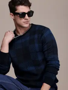 The Roadster Life Co. Checked Pure Acrylic Pullover