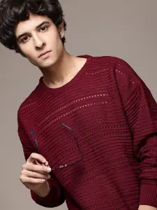 The Roadster Lifestyle Co. Open Knit Acrylic Pullover