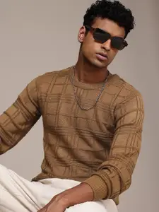 The Roadster Life Co. Self-Design Checked Pullover Sweater