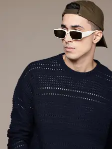 The Roadster Lifestyle Co. Open Knit Acrylic Pullover