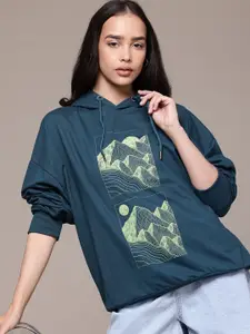 The Roadster Lifestyle Co. Printed Hooded Sweatshirt