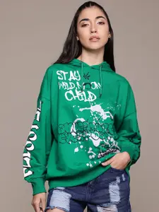 The Roadster Lifestyle Co. Printed Oversized Sweatshirt