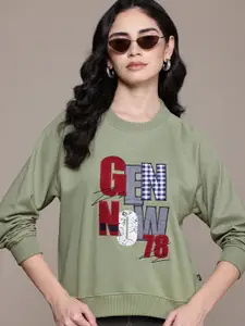 The Roadster Lifestyle Co. Applique Detail Sweatshirt