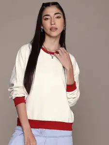 The Roadster Lifestyle Co. Contrast Trims Sweatshirt