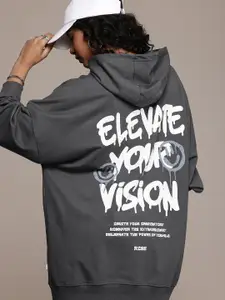 The Roadster Life Co. Typography Printed Hooded Sweatshirt