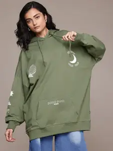 The Roadster Lifestyle Co. Oversized Hooded Longline Sweatshirt