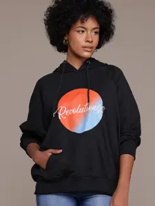The Roadster Lifestyle Co. Printed Hooded Sweatshirt