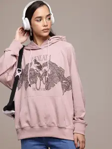 The Roadster Lifestyle Co. Printed Hooded Sweatshirt