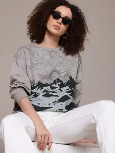 The Roadster Lifestyle Co. Long Sleeves Printed Sweatshirt