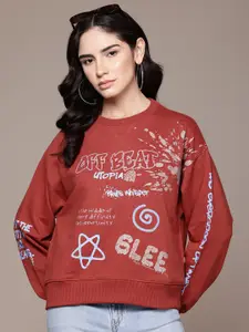 The Roadster Lifestyle Co. Drop-Shoulder Printed Sweatshirt