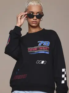 The Roadster Lifestyle Co. Typography Raglan Sleeve Sweatshirt