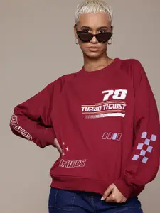 The Roadster Lifestyle Co. Typography Raglan Sleeve Sweatshirt