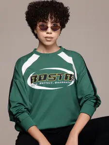 The Roadster Lifestyle Co. Printed Oversized Sweatshirt